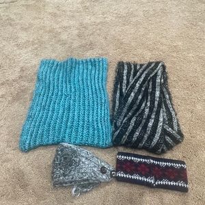 Two scarfs and ear wraps